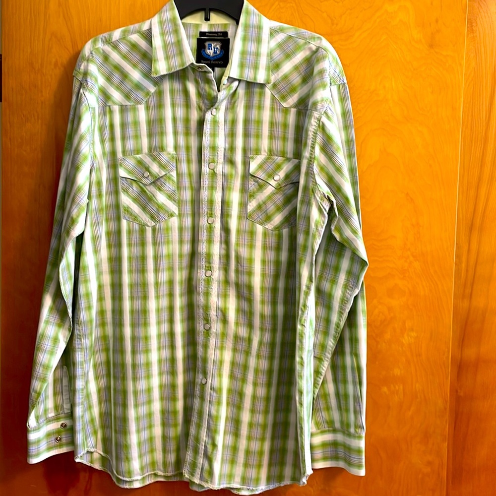 Resistol University XL Pearl Button Snap Front LS Western Inspired Shirt